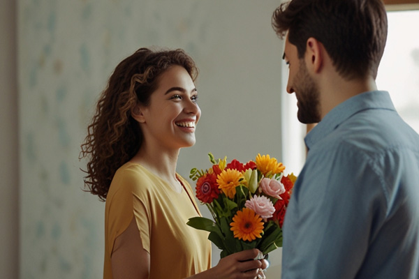 Regalare fiori a un'amica speciale